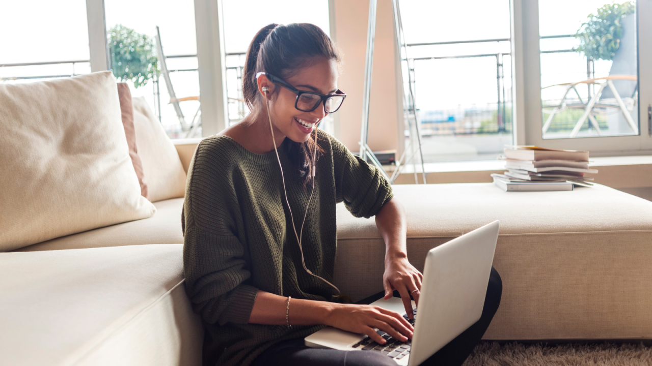 Student Studying at Home