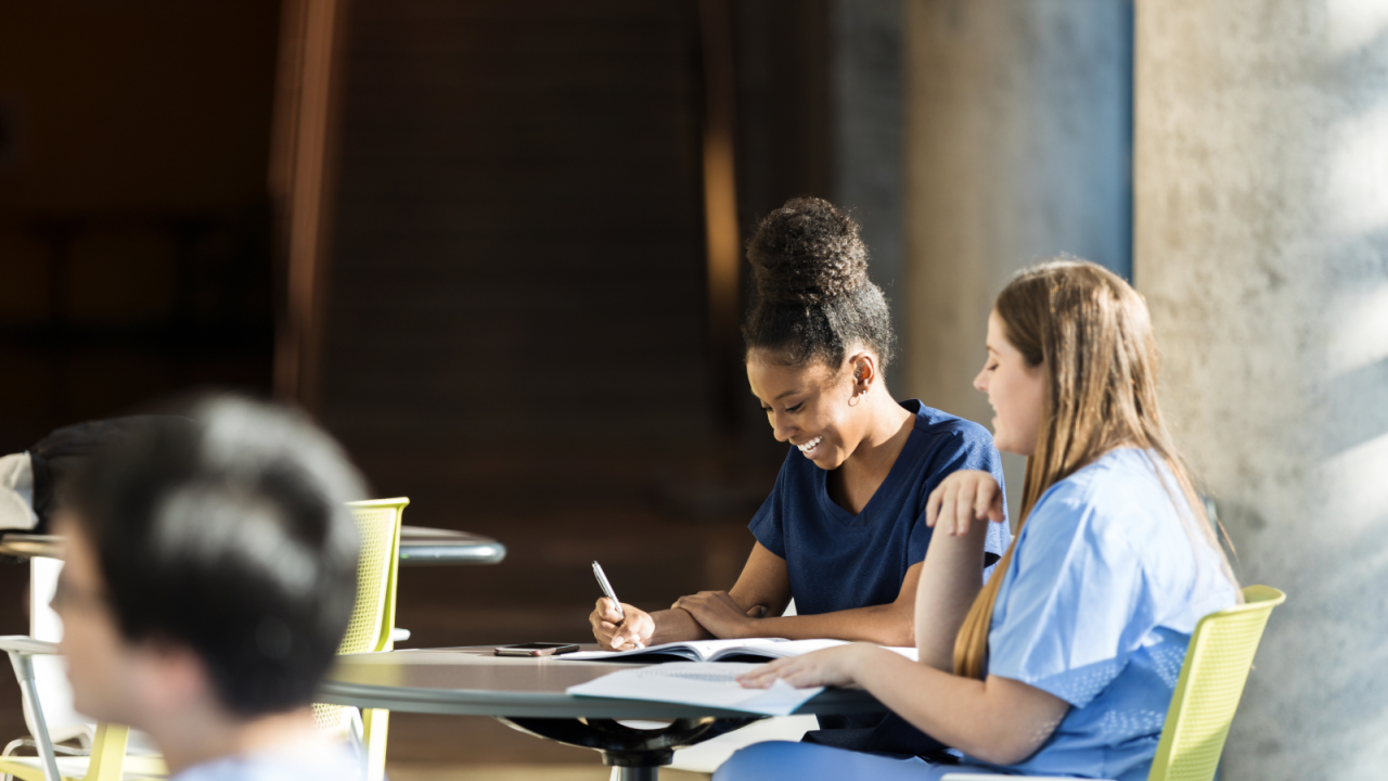 Students Studying Busy